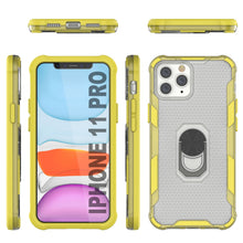 Load image into Gallery viewer, PunkCase for iPhone 11 Pro Case [Magnetix 2.0 Series] Clear Protective TPU Cover W/Kickstand [Yellow]
