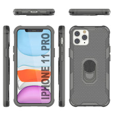 Load image into Gallery viewer, PunkCase for iPhone 11 Pro Case [Magnetix 2.0 Series] Clear Protective TPU Cover W/Kickstand [Grey]
