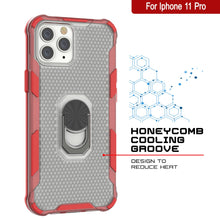 Load image into Gallery viewer, PunkCase for iPhone 11 Pro Case [Magnetix 2.0 Series] Clear Protective TPU Cover W/Kickstand [Red]
