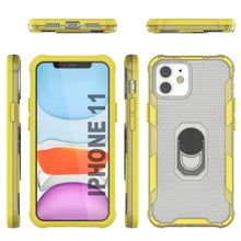 Load image into Gallery viewer, PunkCase for iPhone 11 Case [Magnetix 2.0 Series] Clear Protective TPU Cover W/Kickstand [Yellow]
