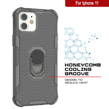 Load image into Gallery viewer, PunkCase for iPhone 11 Case [Magnetix 2.0 Series] Clear Protective TPU Cover W/Kickstand [Grey]
