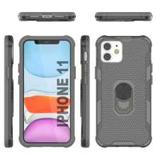 Load image into Gallery viewer, PunkCase for iPhone 11 Case [Magnetix 2.0 Series] Clear Protective TPU Cover W/Kickstand [Grey]
