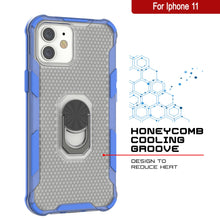 Load image into Gallery viewer, PunkCase for iPhone 11 Case [Magnetix 2.0 Series] Clear Protective TPU Cover W/Kickstand [Blue]
