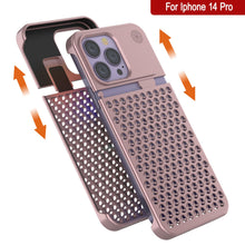 Load image into Gallery viewer, PunkCase for iPhone 14 Pro Aluminum Alloy Case [Fortifier Extreme Series] Ultra Durable Cover [Rose-Gold]
