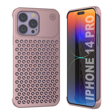 Load image into Gallery viewer, PunkCase for iPhone 14 Pro Aluminum Alloy Case [Fortifier Extreme Series] Ultra Durable Cover [Rose-Gold]
