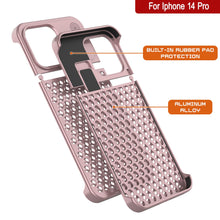 Load image into Gallery viewer, PunkCase for iPhone 14 Pro Aluminum Alloy Case [Fortifier Extreme Series] Ultra Durable Cover [Rose-Gold]
