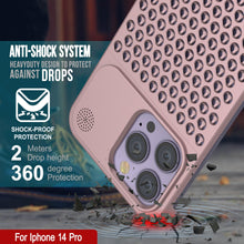 Load image into Gallery viewer, PunkCase for iPhone 14 Pro Aluminum Alloy Case [Fortifier Extreme Series] Ultra Durable Cover [Rose-Gold]
