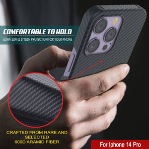 Punkcase for iPhone 14 Pro Carbon Fiber Case [Aramid MagShield Series] Ultra Slim