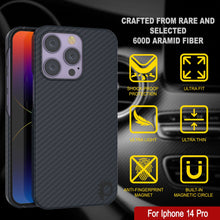 Load image into Gallery viewer, Punkcase for iPhone 14 Pro Carbon Fiber Case [Aramid MagShield Series] Ultra Slim
