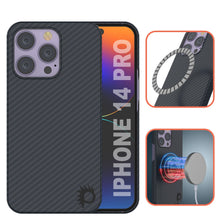 Load image into Gallery viewer, Punkcase for iPhone 14 Pro Carbon Fiber Case [Aramid MagShield Series] Ultra Slim
