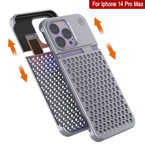 PunkCase for iPhone 14 Pro Max Aluminum Alloy Case [Fortifier Extreme Series] Ultra Durable Cover [Silver]