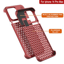 Load image into Gallery viewer, PunkCase for iPhone 14 Pro Max Aluminum Alloy Case [Fortifier Extreme Series] Ultra Durable Cover [Red]
