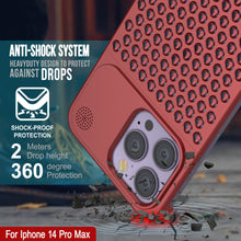 Load image into Gallery viewer, PunkCase for iPhone 14 Pro Max Aluminum Alloy Case [Fortifier Extreme Series] Ultra Durable Cover [Red]
