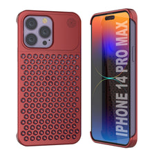 Load image into Gallery viewer, PunkCase for iPhone 14 Pro Max Aluminum Alloy Case [Fortifier Extreme Series] Ultra Durable Cover [Red]
