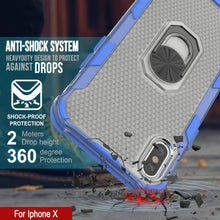 Load image into Gallery viewer, PunkCase for iPhone X Case [Magnetix 2.0 Series] Clear Protective TPU Cover W/Kickstand [Blue]
