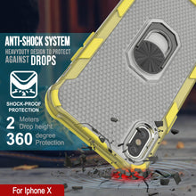 Load image into Gallery viewer, PunkCase for iPhone X Case [Magnetix 2.0 Series] Clear Protective TPU Cover W/Kickstand [Yellow]
