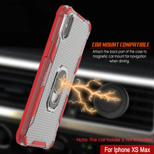 Load image into Gallery viewer, PunkCase for iPhone XS Max Case [Magnetix 2.0 Series] Clear Protective TPU Cover W/Kickstand [Red]
