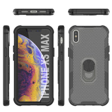 Load image into Gallery viewer, PunkCase for iPhone XS Max Case [Magnetix 2.0 Series] Clear Protective TPU Cover W/Kickstand [Black]
