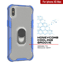 Load image into Gallery viewer, PunkCase for iPhone XS Max Case [Magnetix 2.0 Series] Clear Protective TPU Cover W/Kickstand [Blue]
