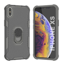 Load image into Gallery viewer, PunkCase for iPhone XS Case [Magnetix 2.0 Series] Clear Protective TPU Cover W/Kickstand [Grey]
