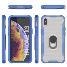 Load image into Gallery viewer, PunkCase for iPhone XS Case [Magnetix 2.0 Series] Clear Protective TPU Cover W/Kickstand [Blue]
