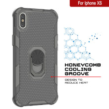Load image into Gallery viewer, PunkCase for iPhone XS Case [Magnetix 2.0 Series] Clear Protective TPU Cover W/Kickstand [Grey]
