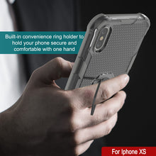 Load image into Gallery viewer, PunkCase for iPhone XS Case [Magnetix 2.0 Series] Clear Protective TPU Cover W/Kickstand [Grey]
