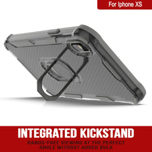 Load image into Gallery viewer, PunkCase for iPhone XS Case [Magnetix 2.0 Series] Clear Protective TPU Cover W/Kickstand [Grey]
