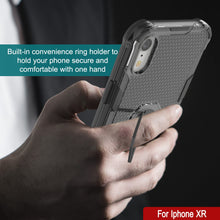 Load image into Gallery viewer, PunkCase for iPhone XR Case [Magnetix 2.0 Series] Clear Protective TPU Cover W/Kickstand [Black]
