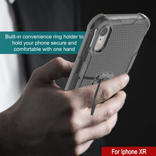 Load image into Gallery viewer, PunkCase for iPhone XR Case [Magnetix 2.0 Series] Clear Protective TPU Cover W/Kickstand [Grey]
