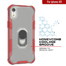 Load image into Gallery viewer, PunkCase for iPhone XR Case [Magnetix 2.0 Series] Clear Protective TPU Cover W/Kickstand [Red]
