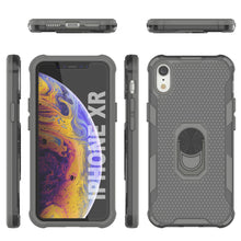 Load image into Gallery viewer, PunkCase for iPhone XR Case [Magnetix 2.0 Series] Clear Protective TPU Cover W/Kickstand [Grey]
