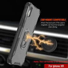 Load image into Gallery viewer, PunkCase for iPhone XR Case [Magnetix 2.0 Series] Clear Protective TPU Cover W/Kickstand [Black]

