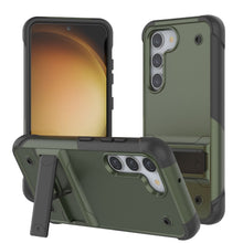 Load image into Gallery viewer, Punkcase Galaxy S23+ Plus Case [Reliance Series] Protective Hybrid Military Grade Cover W/Built-in Kickstand [Army-Green-Black]
