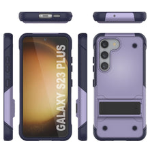 Load image into Gallery viewer, Punkcase Galaxy S23+ Plus Case [Reliance Series] Protective Hybrid Military Grade Cover W/Built-in Kickstand [Purple-Navy]
