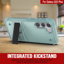 Load image into Gallery viewer, Punkcase Galaxy S24+ Plus Case [Reliance Series] Protective Hybrid Military Grade Cover W/Built-in Kickstand [Green]

