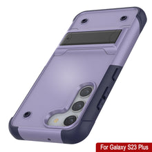 Load image into Gallery viewer, Punkcase Galaxy S23+ Plus Case [Reliance Series] Protective Hybrid Military Grade Cover W/Built-in Kickstand [Purple-Navy]

