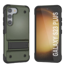 Load image into Gallery viewer, Punkcase Galaxy S23+ Plus Case [Reliance Series] Protective Hybrid Military Grade Cover W/Built-in Kickstand [Army-Green-Black]
