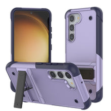 Load image into Gallery viewer, Punkcase Galaxy S23+ Plus Case [Reliance Series] Protective Hybrid Military Grade Cover W/Built-in Kickstand [Purple-Navy]
