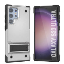 Load image into Gallery viewer, Punkcase Galaxy S23 Ultra Case [Reliance Series] Protective Hybrid Military Grade Cover W/Built-in Kickstand [White-Black]
