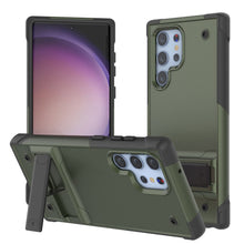 Load image into Gallery viewer, Punkcase Galaxy S23 Ultra Case [Reliance Series] Protective Hybrid Military Grade Cover W/Built-in Kickstand [Army-Green-Black]
