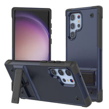 Load image into Gallery viewer, Punkcase Galaxy S24 Ultra Case [Reliance Series] Protective Hybrid Military Grade Cover W/Built-in Kickstand [Navy-Black]
