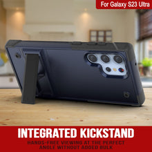 Load image into Gallery viewer, Punkcase Galaxy S24 Ultra Case [Reliance Series] Protective Hybrid Military Grade Cover W/Built-in Kickstand [Navy-Black]
