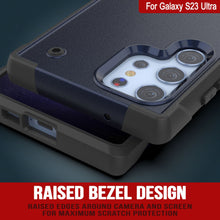 Load image into Gallery viewer, Punkcase Galaxy S24 Ultra Case [Reliance Series] Protective Hybrid Military Grade Cover W/Built-in Kickstand [Navy-Black]
