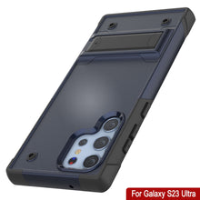 Load image into Gallery viewer, Punkcase Galaxy S24 Ultra Case [Reliance Series] Protective Hybrid Military Grade Cover W/Built-in Kickstand [Navy-Black]
