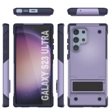 Load image into Gallery viewer, Punkcase Galaxy S23 Ultra Case [Reliance Series] Protective Hybrid Military Grade Cover W/Built-in Kickstand [Purple-Navy]
