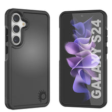 Load image into Gallery viewer, PunkCase Galaxy S24 Case, [Spartan 2.0 Series] Clear Rugged Heavy Duty Cover [Black]
