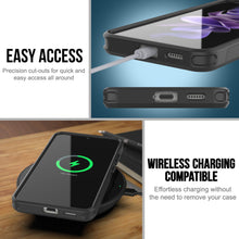Load image into Gallery viewer, PunkCase Galaxy S24 Case, [Spartan 2.0 Series] Clear Rugged Heavy Duty Cover [Black]
