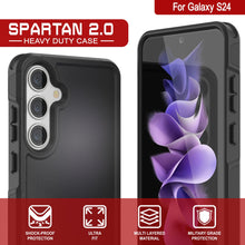 Load image into Gallery viewer, PunkCase Galaxy S24 Case, [Spartan 2.0 Series] Clear Rugged Heavy Duty Cover [Black]
