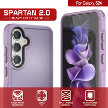 Load image into Gallery viewer, PunkCase Galaxy S24 Case, [Spartan 2.0 Series] Clear Rugged Heavy Duty Cover [Lilac]
